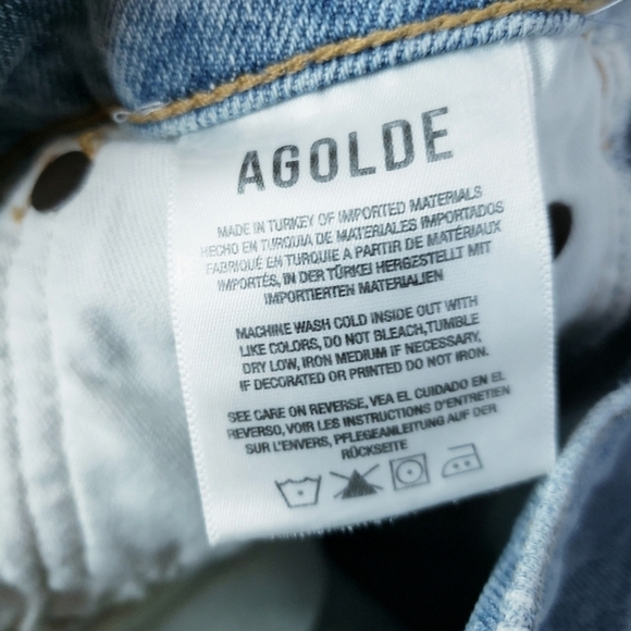 Agolde Nico High Rise Slim Jeans Cliffside Wash Denim Size 26 - Picture 9 of 12